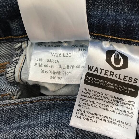 Levi's 710 Super Skinny Distressed Jeans 26x30 - Picture 8 of 8